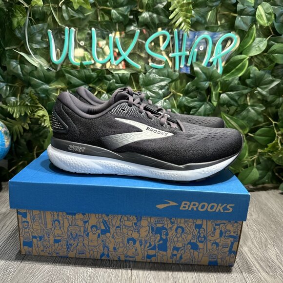 Brooks Womens Ghost 16 1204071D090 Black Running Shoes Sneakers Size 10 D Wide - Picture 1 of 10
